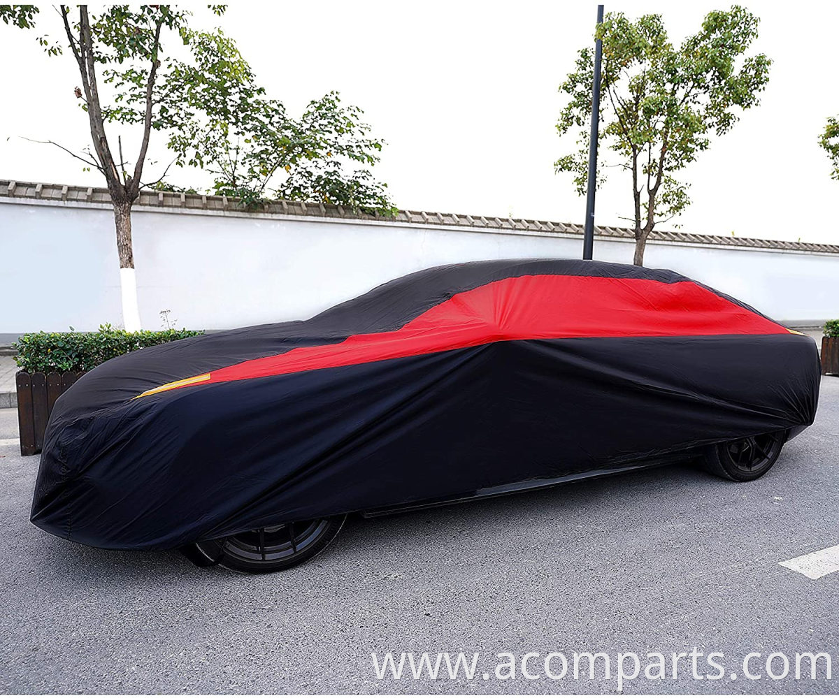 Garage parking use non-abrasive sun proof polyester fabric full-size hail protector car cover automobile